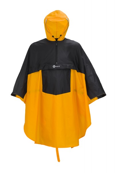 Universalponcho Tirol Erwachsene M Orange/Schwarz