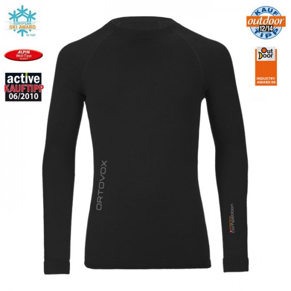 230g Merino Competition Long Sleeve Black Raven XL