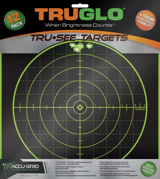 Truglo Zielscheiben 12 Stück,26cm