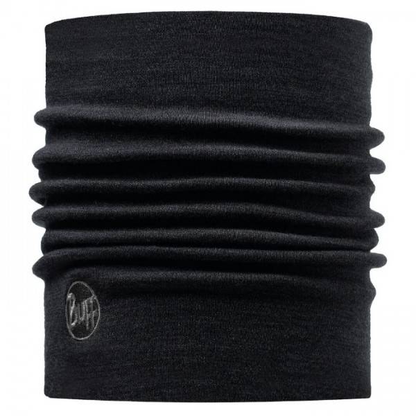 Heavy Merino Wool Neckwarmer Solid Black