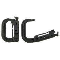 Karabiner Kunststoff Molle 2 Stück Oliv Oliv