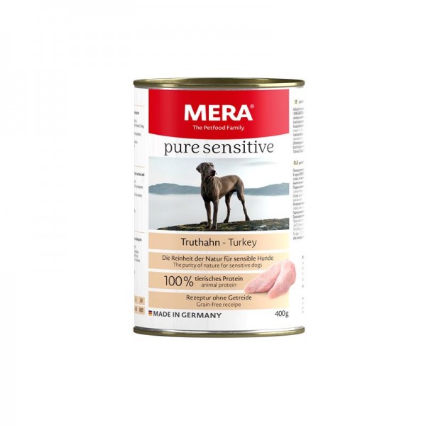 6 Dosen Pure Sensitive Meat Truthahn je 400g