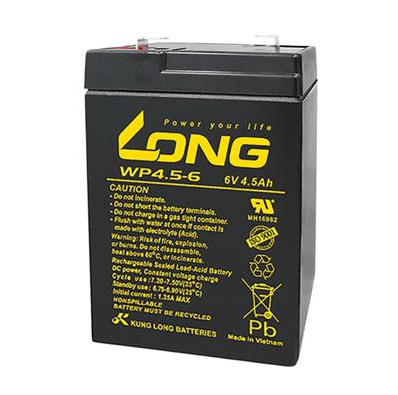 LONG Blei Akku 6V/4,5Ah für Wildkameras/Futterstreuer