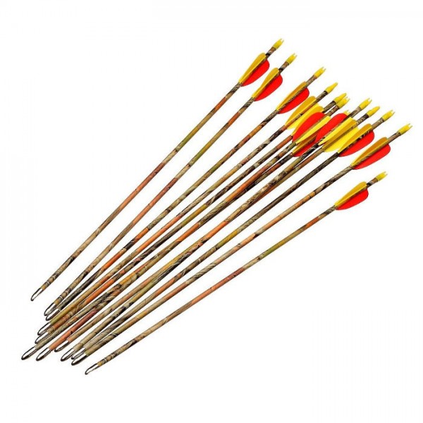 12 Stück Strongbow Autumn Camo Fiberglaspfeil