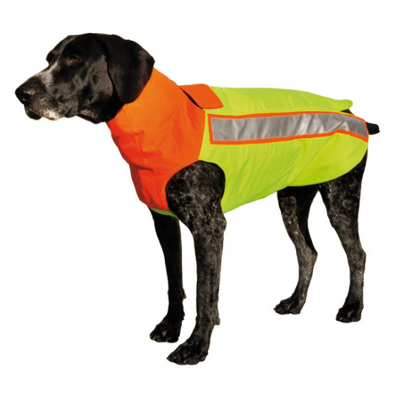 Hunde Schutzweste Kevlar M Orange/Neongelb