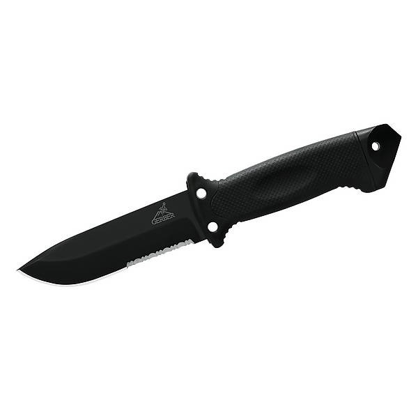 Überlebensmesser LMF II Infantry, schwarz, Stahl 12C27, Softgrip